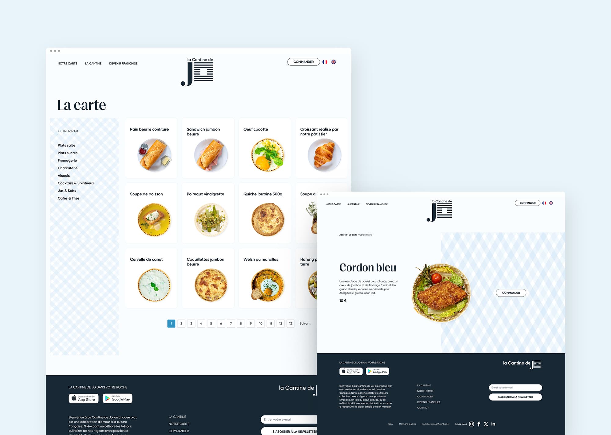 Cantine de Jo : page produit
