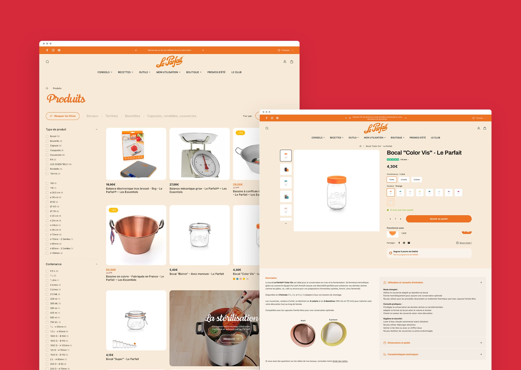 Le Parfait : page produit