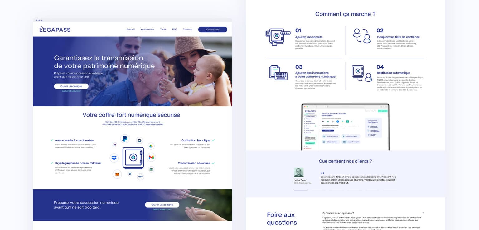 Legapass : page d’accueil