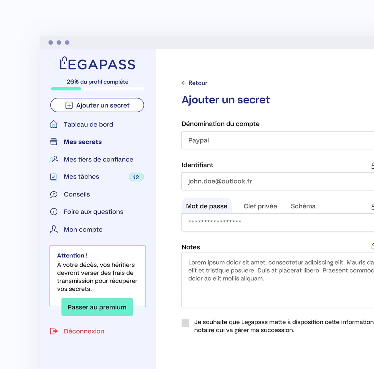Visuel du projet Legapass