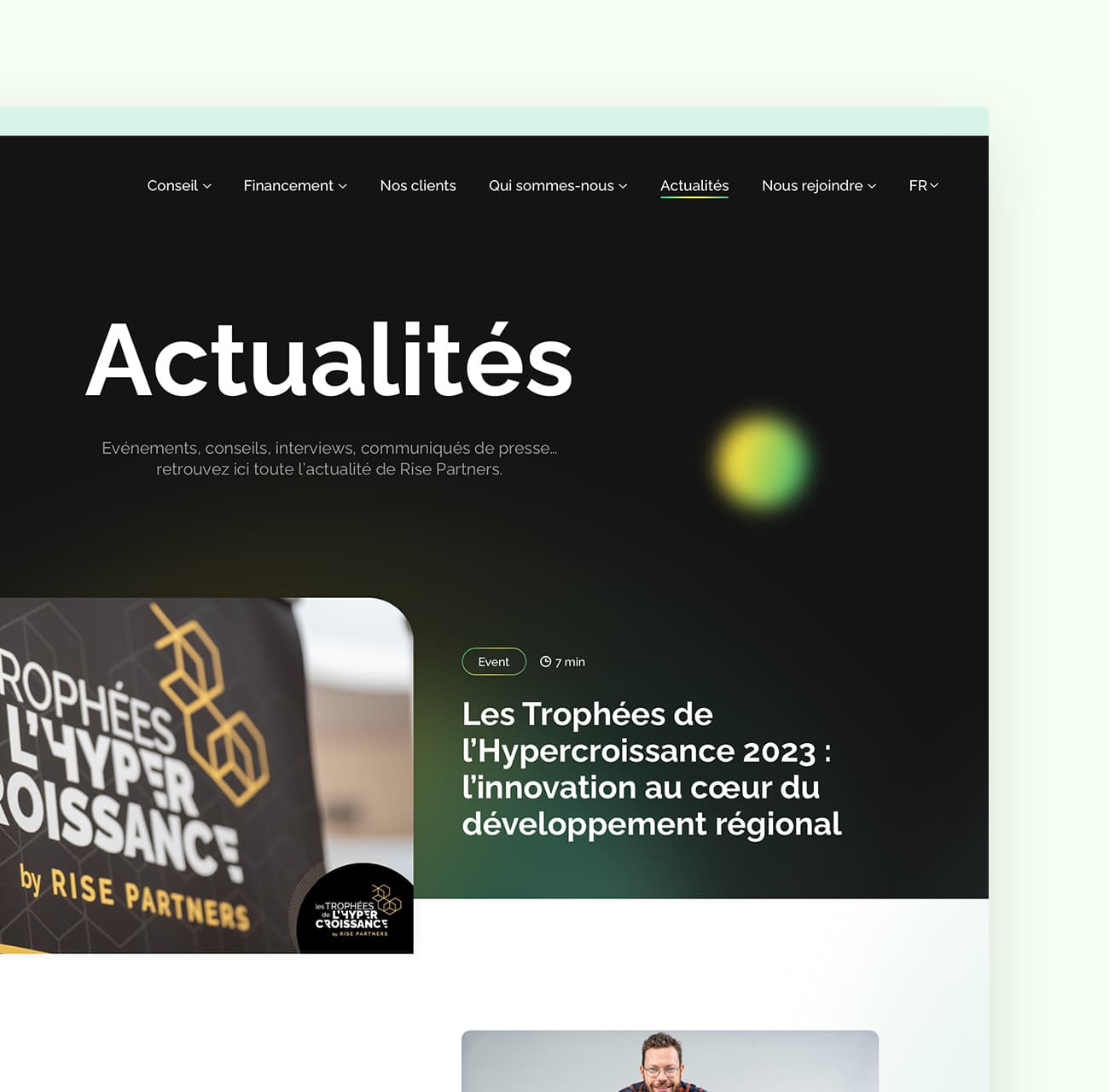 Visuel du projet Rise Partners