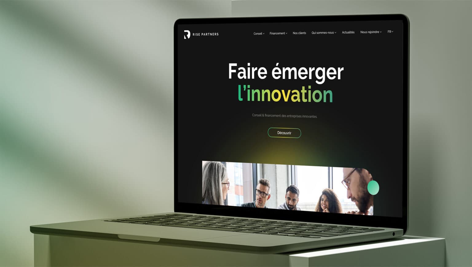 Rise Partners : écran d’ordinateur