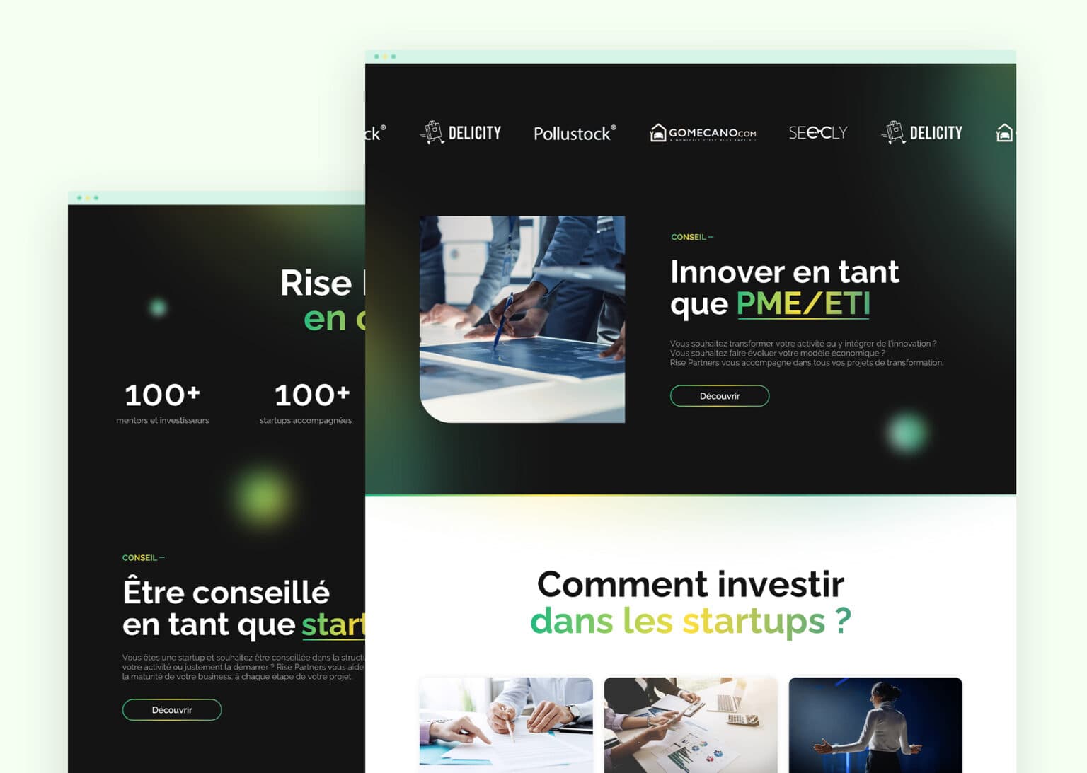 Rise Partners : page d’accueil